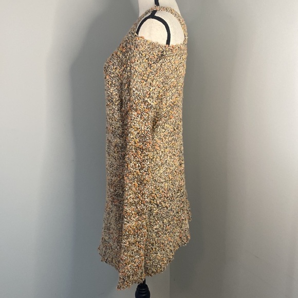 Umgee Boho Chunky Knit Cold Shoulder Sweater Dress - Picture 4 of 7